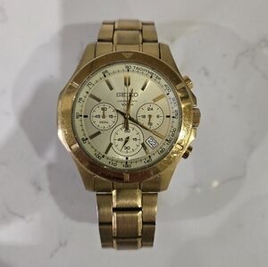 Seiko Gold Chronograph Watch